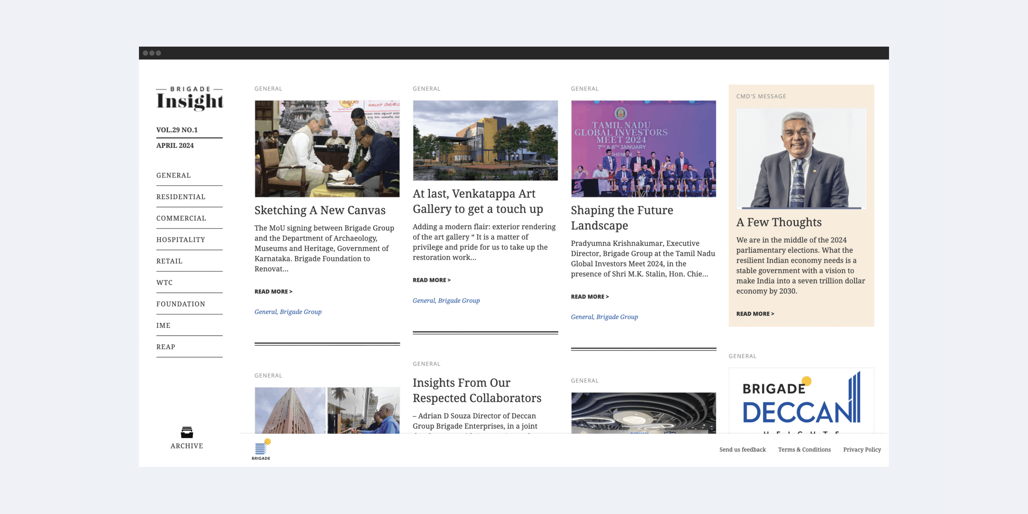Brigade Insight web experience
