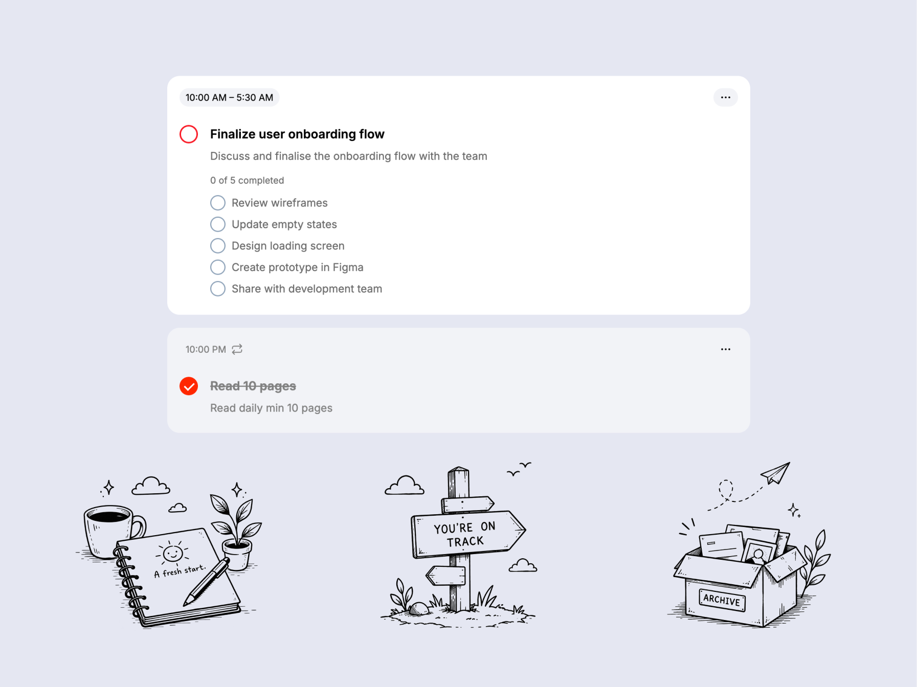 Todo app interface built with AI